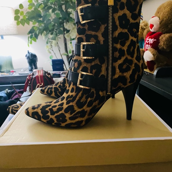 Michael Kors Leopard Calf Hair Mid-Calf Boot - Picture 2 of 5
